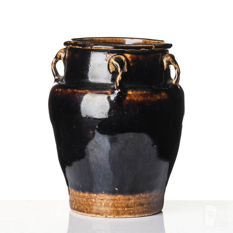 A brown glazed jar, - 图3